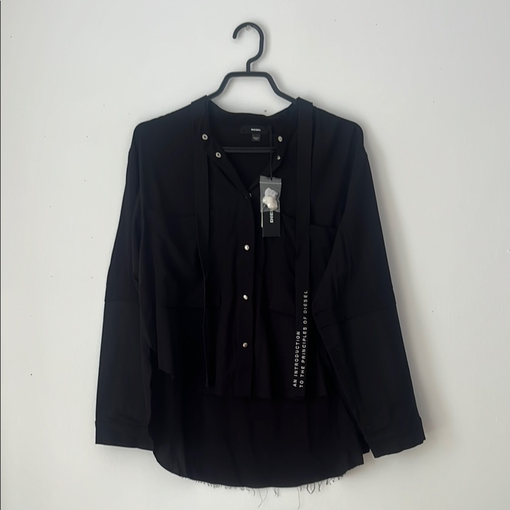 Diesel Black Women's C-Namie High-Low Blouse